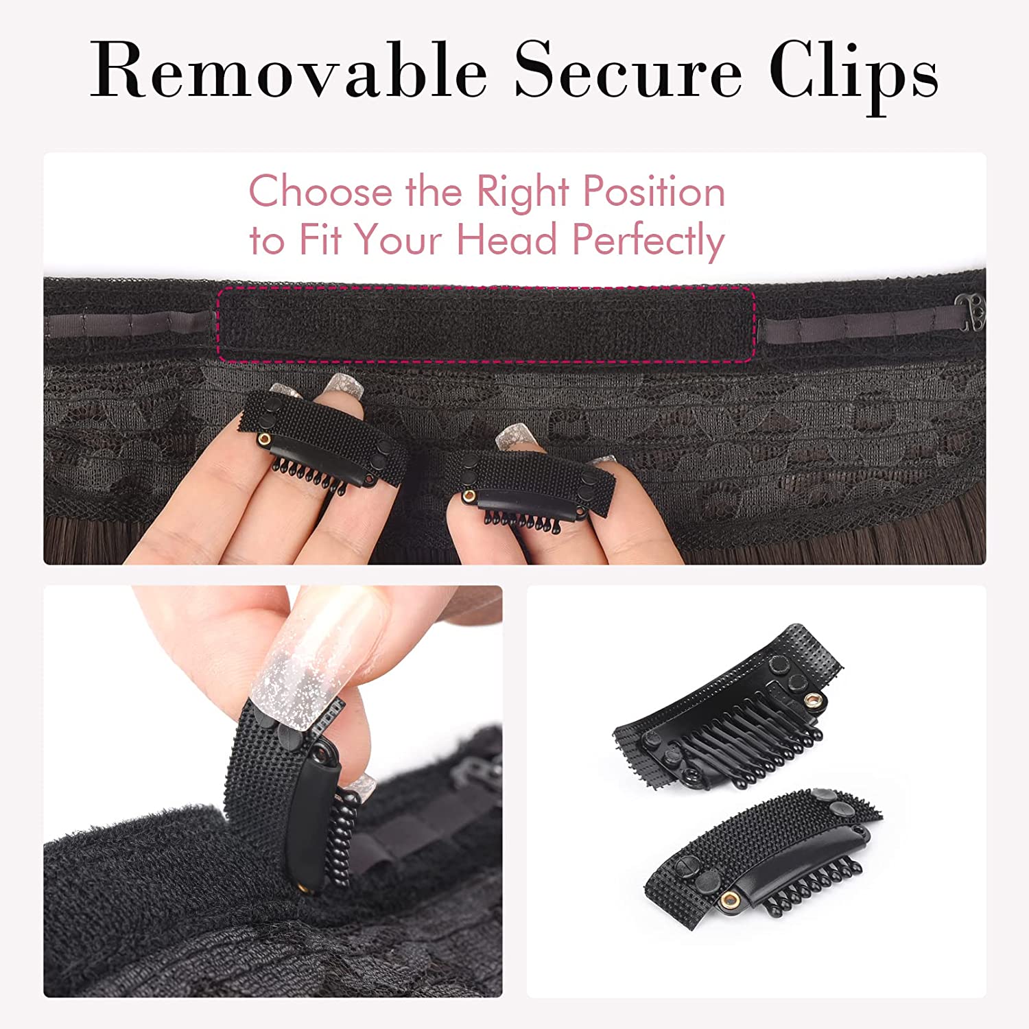 Invisible For Hair Extension U Shape With Rubber Hair Snap Clips Wig Clips  Weave Toupee Clips Hair Extension Clips