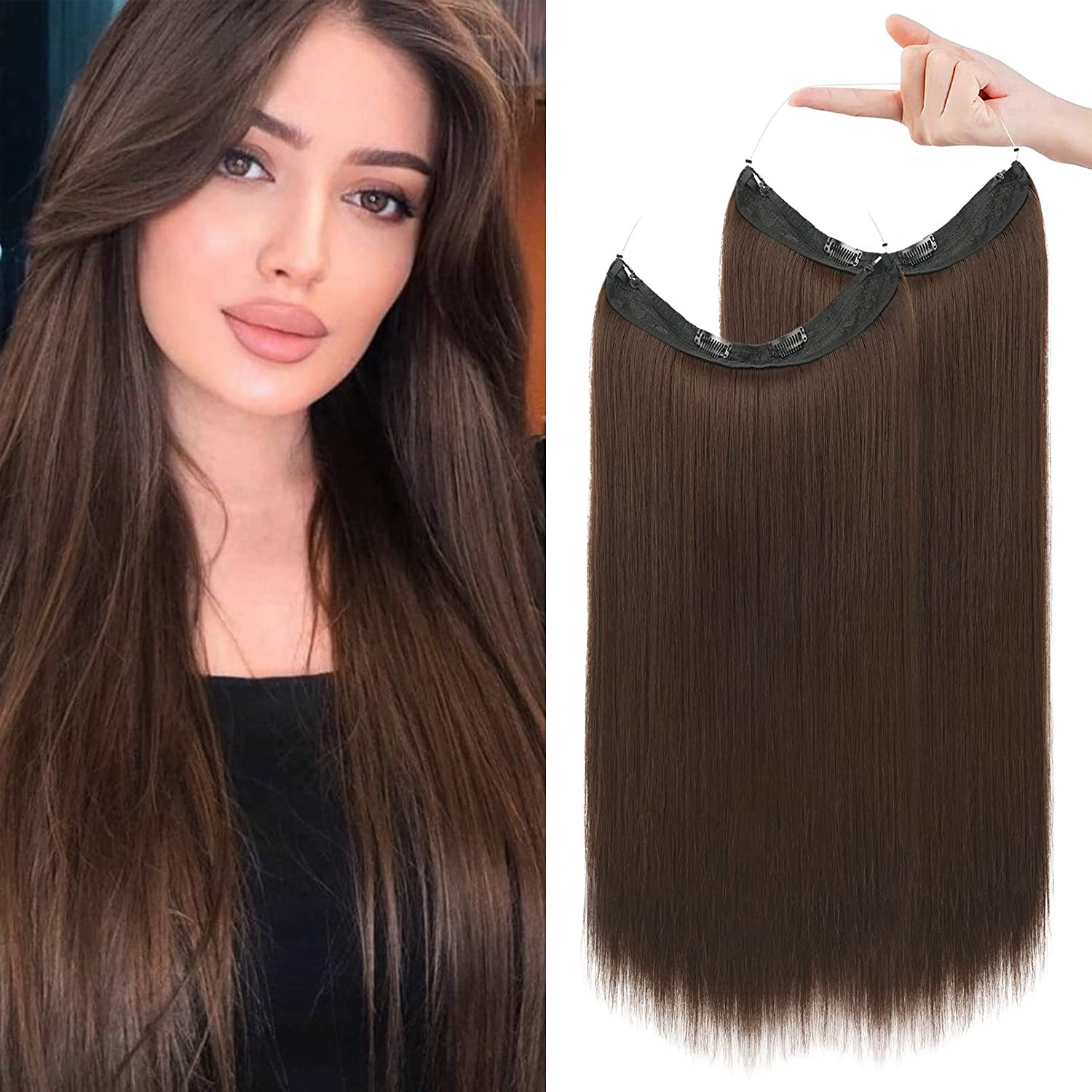 Thick Hidden Secret Band Wire In 100% Remy Human Hair Extensions