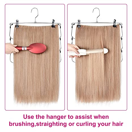 Hair Extensions Storage Set, Dust Garment Bags with Hanger and Flexible Clips, UP TO 15PCS Hair Extensions Storage Space