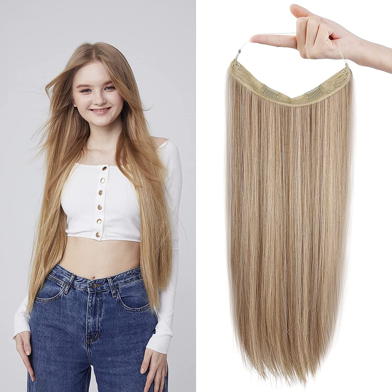 REECHO Straight Headband Hair Extensions TK&AMZ Trendy