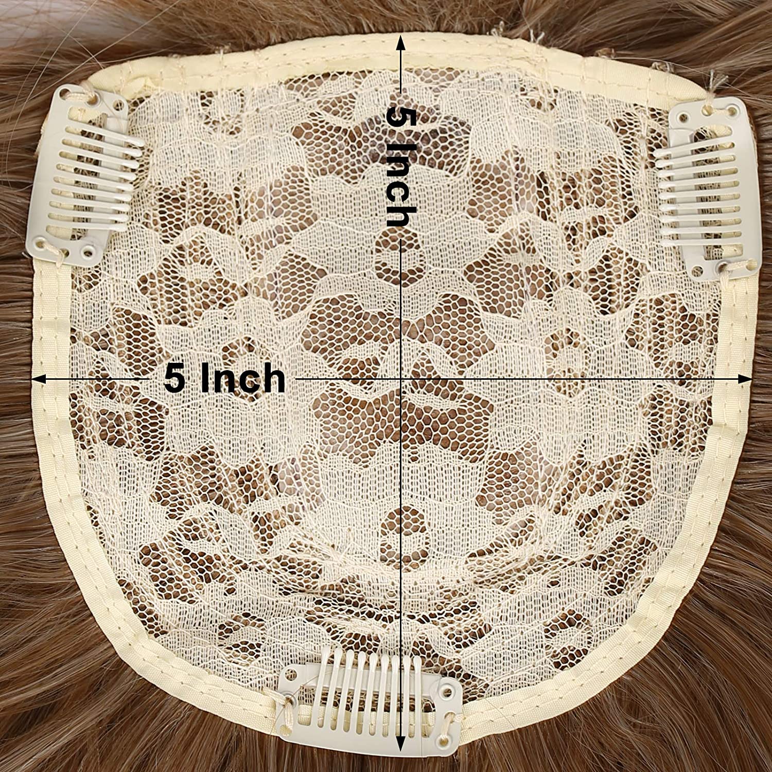 REECHO Synthetic Hair Topper Wiglet Hair Enhancer with 3 Clips in Straight Hair Extensions Hair Closure Piece Hairpieces for Women